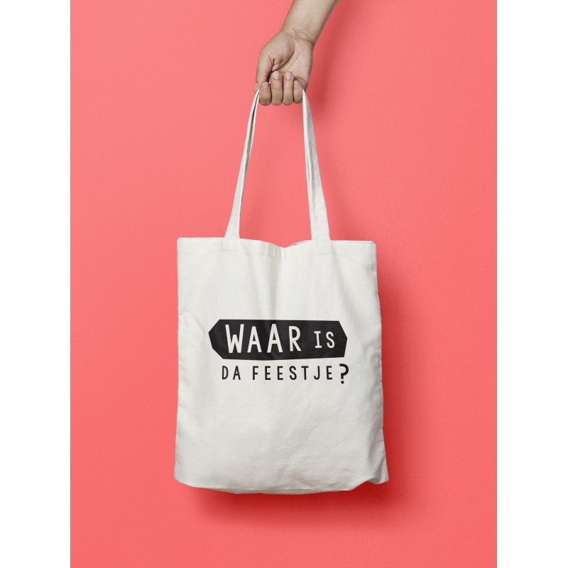 Tote bag Waar is da feestje Tote bag Waar is da feestje
