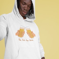 Sweat à capuche bière