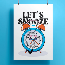 Print A3 "Let's snooze" - Mews
