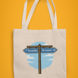Tote Bag Panneau Bruxelles
